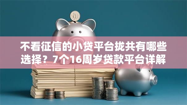 不看征信的小贷平台拢共有哪些选择?7个16周岁贷款平台详解 不看征信的小贷平台拢共有哪些选择?7个16周岁贷款平台详解