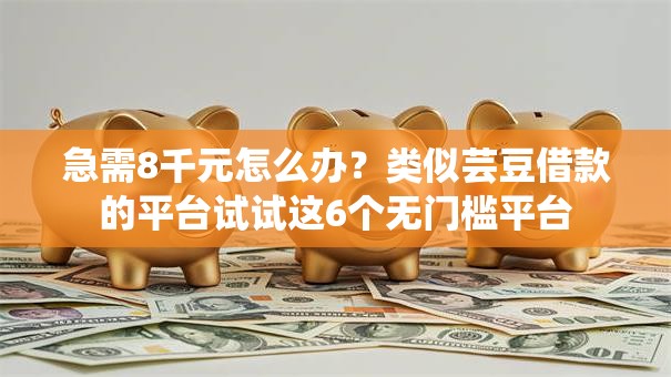 急需8千元怎么办？类似芸豆借款的平台试试这6个无门槛平台