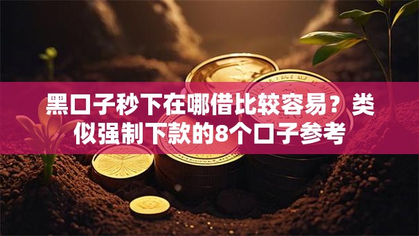 黑口子秒下在哪借比较容易?类似强制下款的8个口子参考 黑口子秒下在哪借比较容易?类似强制下款的8个口子参考