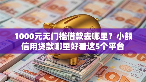 1000元无门槛借款去哪里？小额信用贷款哪里好看这5个平台