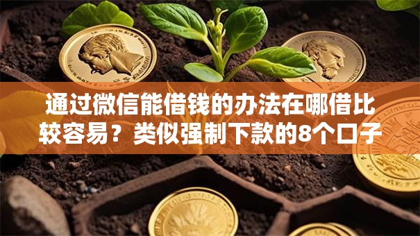 通过微信能借钱的办法在哪借比较容易？类似强制下款的8个口子参考