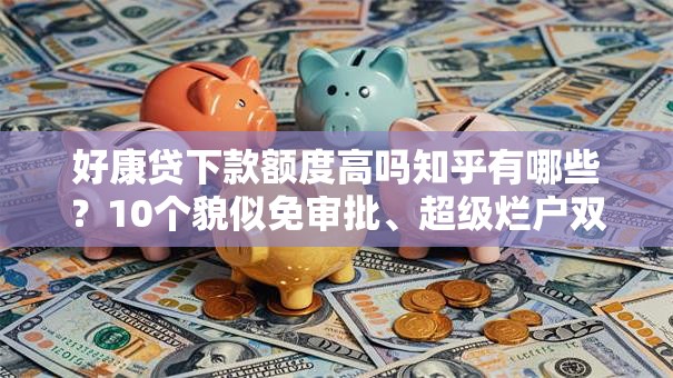 好康贷下款额度高吗知乎有哪些？10个貌似免审批、超级烂户双黑下款口子合集