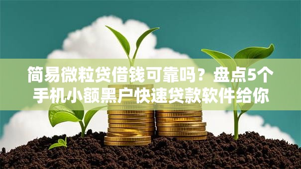 简易微粒贷借钱可靠吗?盘点5个手机小额黑户快速贷款软件给你参考 简易微粒贷借钱可靠吗?盘点5个手机小额黑户快速贷款软件给你参考