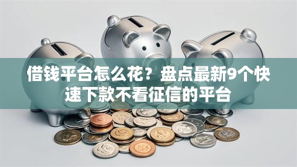 借钱平台怎么花？盘点最新9个快速下款不看征信的平台