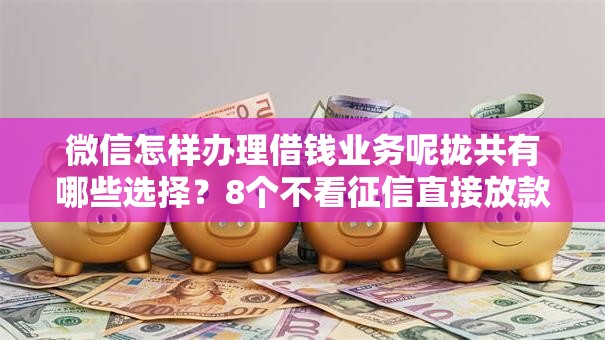 微信怎样办理借钱业务呢拢共有哪些选择？8个不看征信直接放款的平台详解