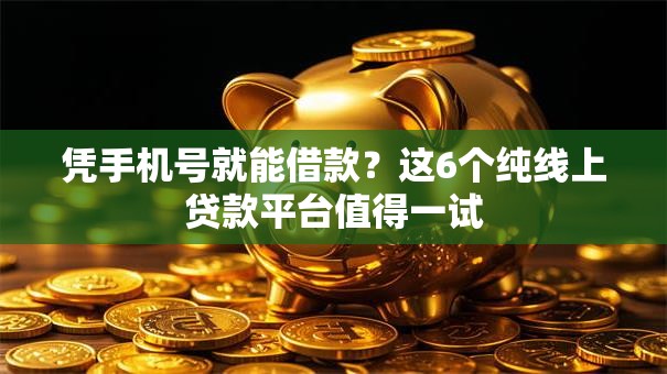凭手机号就能借款？这6个纯线上贷款平台值得一试
