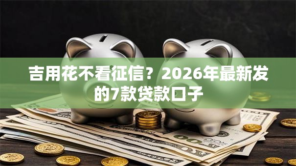 吉用花不看征信？2026年最新发的7款贷款口子