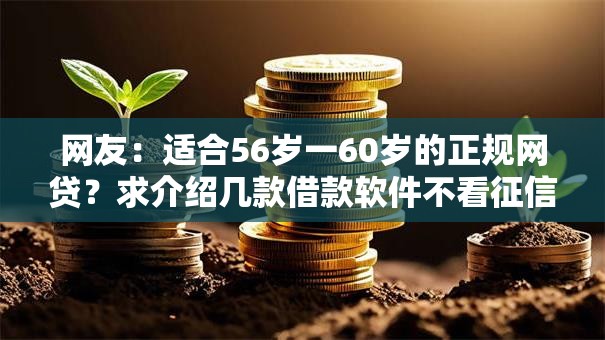 网友：适合56岁一60岁的正规网贷？求介绍几款借款软件不看征信放款快