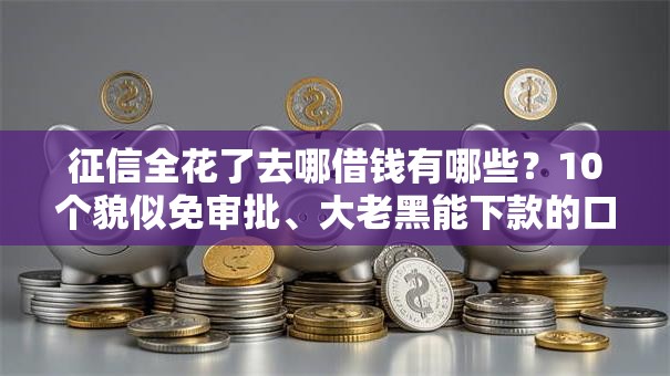 征信全花了去哪借钱有哪些？10个貌似免审批、大老黑能下款的口子合集