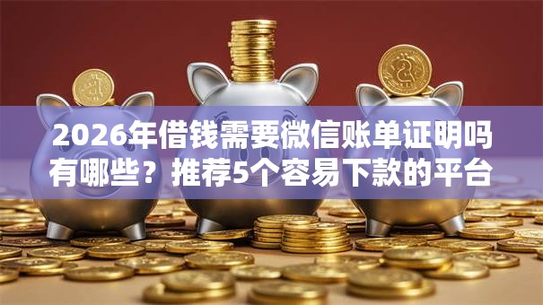2026年借钱需要微信账单证明吗有哪些？推荐5个容易下款的平台
