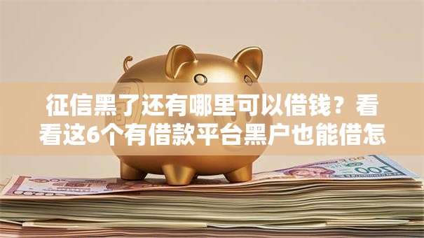 征信黑了还有哪里可以借钱?看看这6个有借款平台黑户也能借怎么样 征信黑了还有哪里可以借钱?看看这6个有借款平台黑户也能借怎么样