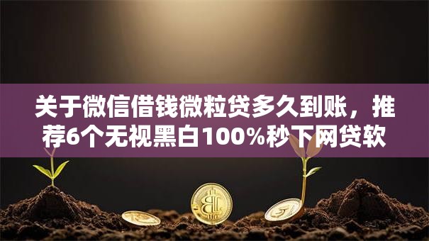 关于微信借钱微粒贷多久到账，推荐6个无视黑白100%秒下网贷软件给你