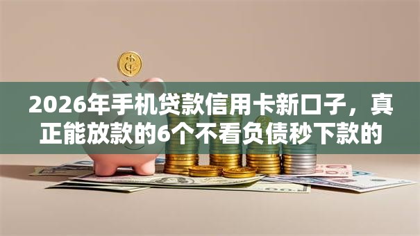 2026年手机贷款信用卡新口子，真正能放款的6个不看负债秒下款的网贷平台推荐