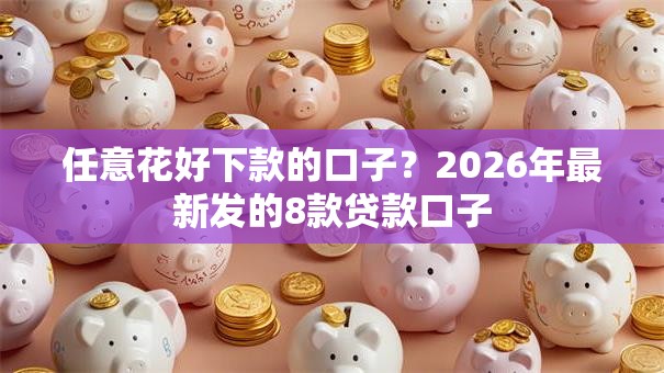 任意花好下款的口子？2026年最新发的8款贷款口子