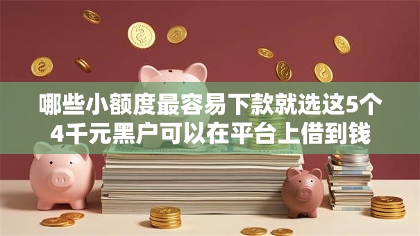 哪些小额度最容易下款就选这5个4千元黑户可以在平台上借到钱