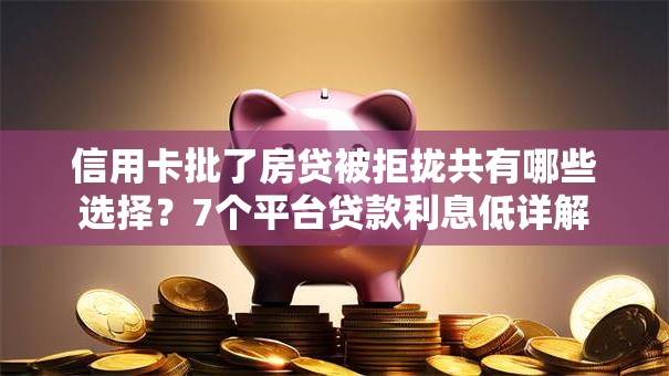 信用卡批了房贷被拒拢共有哪些选择?7个平台贷款利息低详解 信用卡批了房贷被拒拢共有哪些选择?7个平台贷款利息低详解