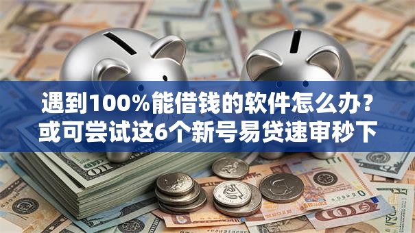遇到100%能借钱的软件怎么办？或可尝试这6个新号易贷速审秒下款平台