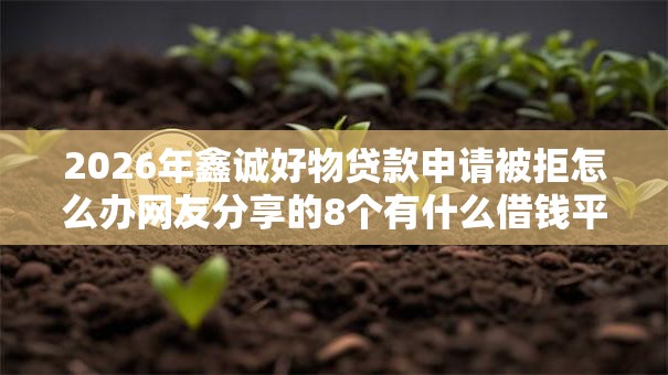 2026年鑫诚好物贷款申请被拒怎么办网友分享的8个有什么借钱平台我觉得不错！