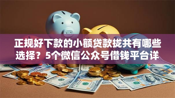 正规好下款的小额贷款拢共有哪些选择？5个微信公众号借钱平台详解