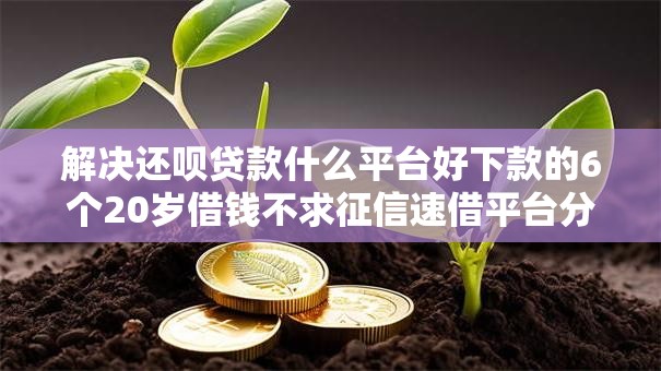解决还呗贷款什么平台好下款的6个20岁借钱不求征信速借平台分享