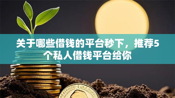 关于哪些借钱的平台秒下，推荐5个私人借钱平台给你