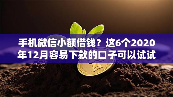 手机微信小额借钱？这6个2020年12月容易下款的口子可以试试