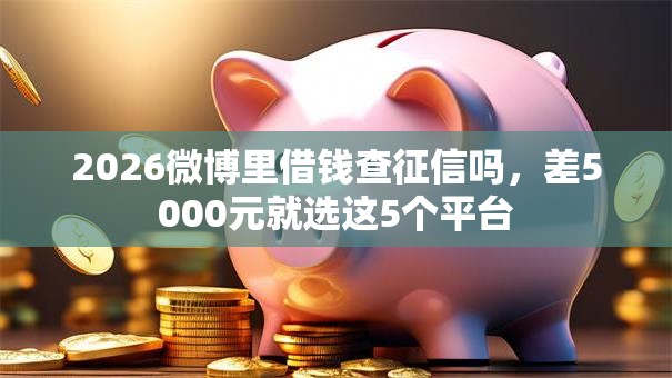 2026微博里借钱查征信吗，差5000元就选这5个平台