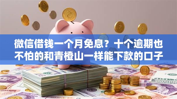 微信借钱一个月免息？十个逾期也不怕的和青橙山一样能下款的口子