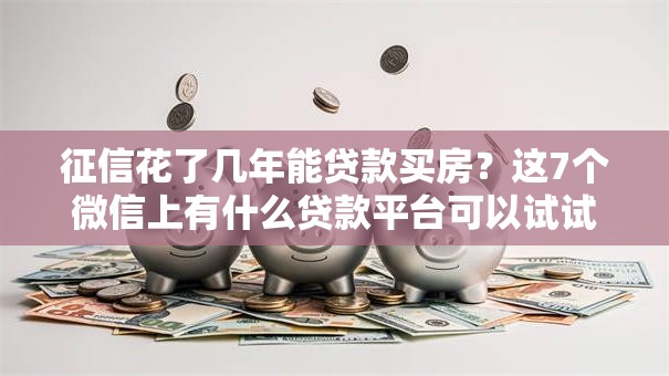 征信花了几年能贷款买房?这7个微信上有什么贷款平台可以试试 征信花了几年能贷款买房?这7个微信上有什么贷款平台可以试试