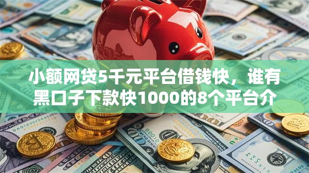小额网贷5千元平台借钱快，谁有黑口子下款快1000的8个平台介绍
