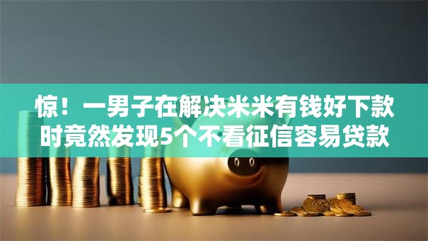 惊!一男子在解决米米有钱好下款时竟然发现5个不看征信容易贷款的平台,事后分享了出来 惊!一男子在解决米米有钱好下款时竟然发现5个不看征信容易贷款的平台,事后分享了出来