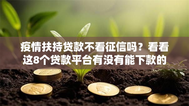 疫情扶持贷款不看征信吗?看看这8个贷款平台有没有能下款的 疫情扶持贷款不看征信吗?看看这8个贷款平台有没有能下款的