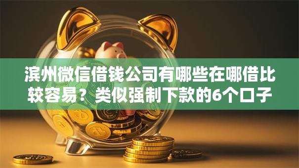 滨州微信借钱公司有哪些在哪借比较容易？类似强制下款的6个口子参考