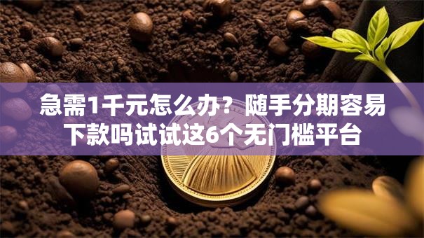急需1千元怎么办?随手分期容易下款吗试试这6个无门槛平台 急需1千元怎么办?随手分期容易下款吗试试这6个无门槛平台