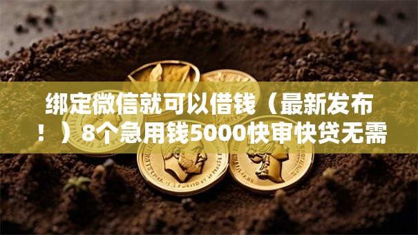 绑定微信就可以借钱（最新发布！）8个急用钱5000快审快贷无需征信口子