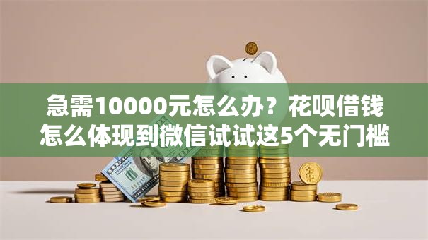急需10000元怎么办?花呗借钱怎么体现到微信试试这5个无门槛平台 急需10000元怎么办?花呗借钱怎么体现到微信试试这5个无门槛平台