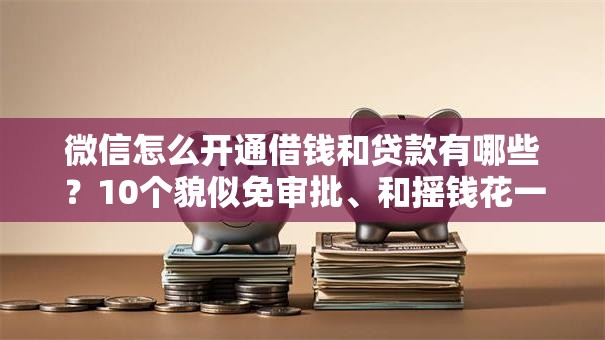 微信怎么开通借钱和贷款有哪些？10个貌似免审批、和摇钱花一样的平台合集