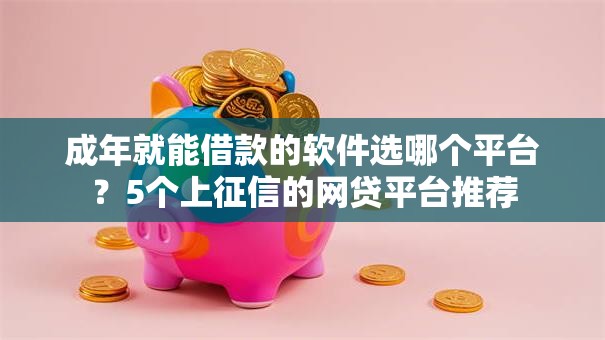 成年就能借款的软件选哪个平台？5个上征信的网贷平台推荐
