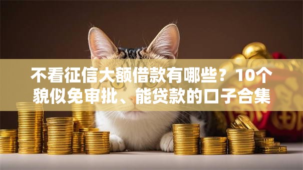 不看征信大额借款有哪些？10个貌似免审批、能贷款的口子合集