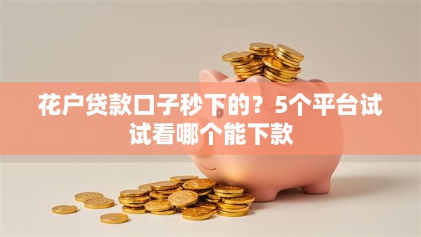 花户贷款口子秒下的？5个平台试试看哪个能下款