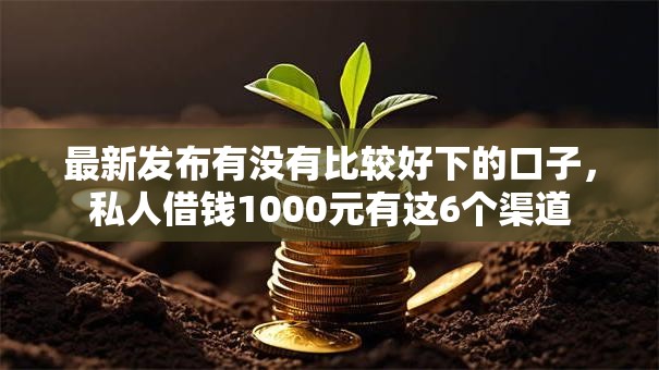 最新发布有没有比较好下的口子，私人借钱1000元有这6个渠道