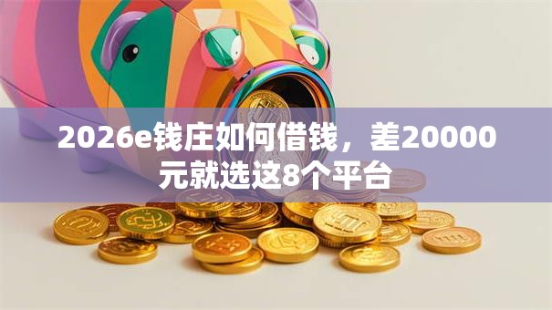 2026e钱庄如何借钱，差20000元就选这8个平台