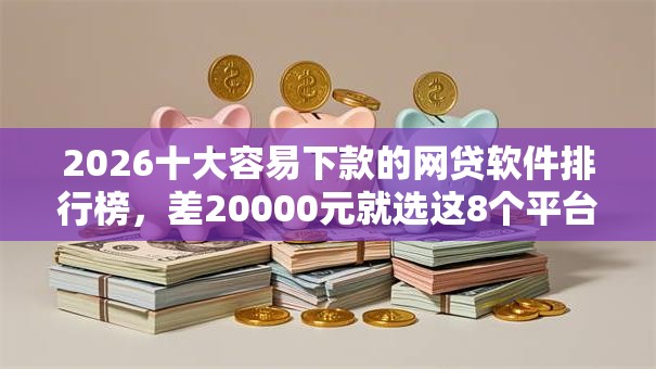 2026十大容易下款的网贷软件排行榜，差20000元就选这8个平台