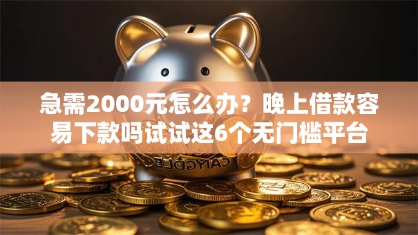 急需2000元怎么办?晚上借款容易下款吗试试这6个无门槛平台 急需2000元怎么办?晚上借款容易下款吗试试这6个无门槛平台