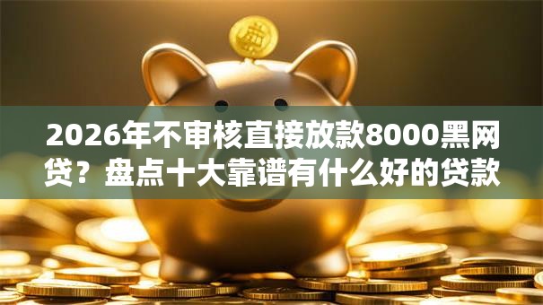 2026年不审核直接放款8000黑网贷？盘点十大靠谱有什么好的贷款平台