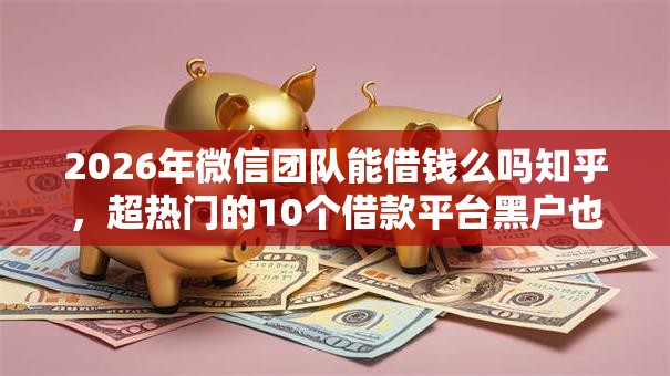 2026年微信团队能借钱么吗知乎，超热门的10个借款平台黑户也能借款推荐