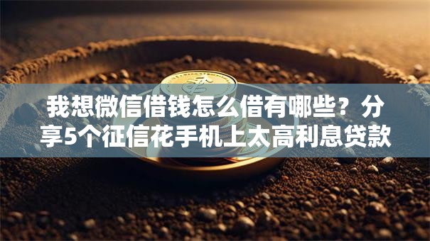 我想微信借钱怎么借有哪些?分享5个征信花手机上太高利息贷款软件 我想微信借钱怎么借有哪些?分享5个征信花手机上太高利息贷款软件
