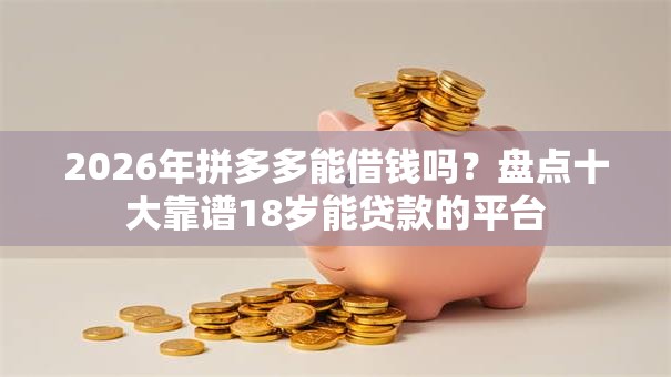 2026年拼多多能借钱吗？盘点十大靠谱18岁能贷款的平台