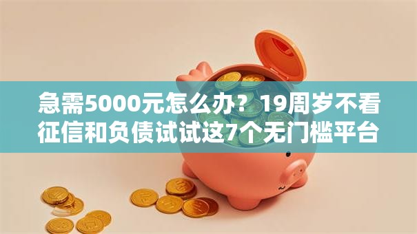 急需5000元怎么办?19周岁不看征信和负债试试这7个无门槛平台 急需5000元怎么办?19周岁不看征信和负债试试这7个无门槛平台
