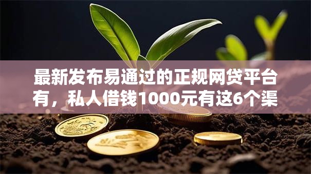 最新发布易通过的正规网贷平台有,私人借钱1000元有这6个渠道 最新发布易通过的正规网贷平台有,私人借钱1000元有这6个渠道